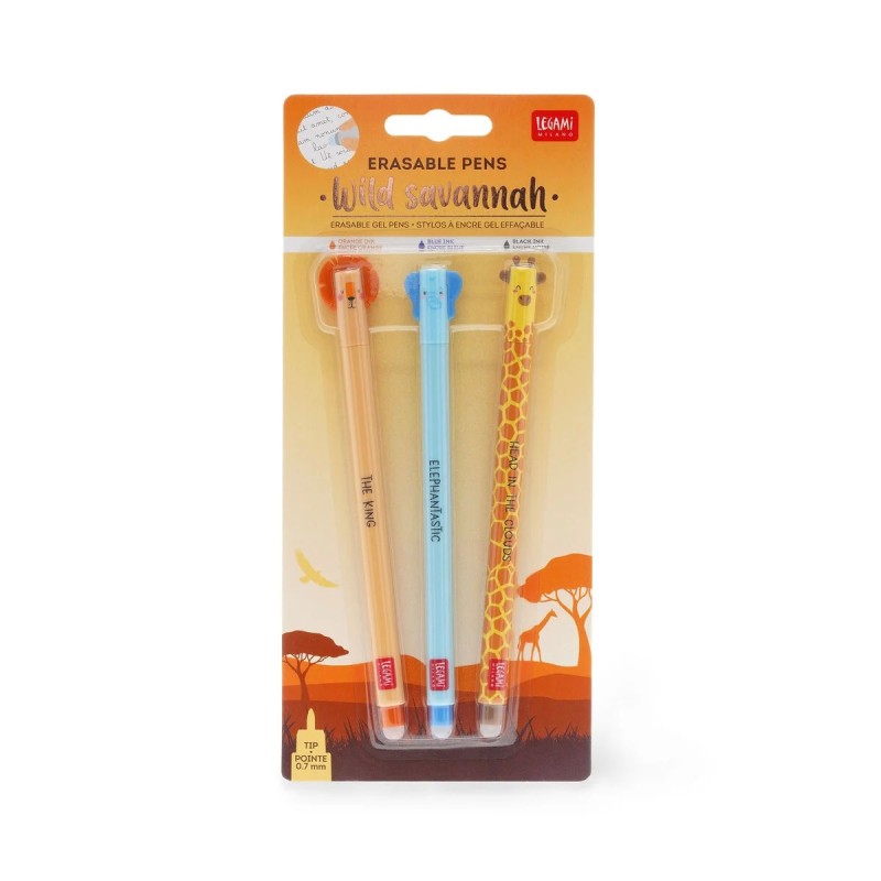 Set di 3 Penne Gel Cancellabili SAVANA