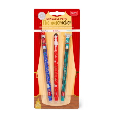 Set di 3 Penne Gel Cancellabili - The Nutcracker - Erasable Pen - Natale 2025